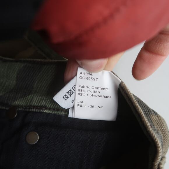 R13 Boyfriend Jeans in Beige Camo Size 24 Oversized Baggy Crop - Picture 8 of 13